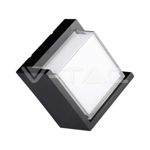 12W LED Fali lámpa, fekete kerettel, négyzet forma 4000K