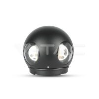   4W LED design gömb fali lámpa fekete IP65 3000K - 218553 V-TAC