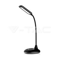  4W LED asztali lámpa vezetéknélküli töltővel 3 in 1 fekete - 218604 V-TAC