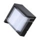 7W LED fali lámpa, négyszög forma, fekete színű 3000K, IP65