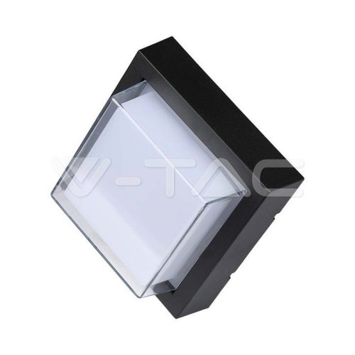 7W LED Fali lámpa, fekete színű, négyzet forma 3000K