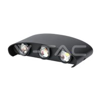 5W LED fekete fali design lámpa 3000K IP54 - 218615 V-TAC