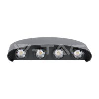 7W LED fekete fali design lámpa 4000K IP54 - 218620 V-TAC