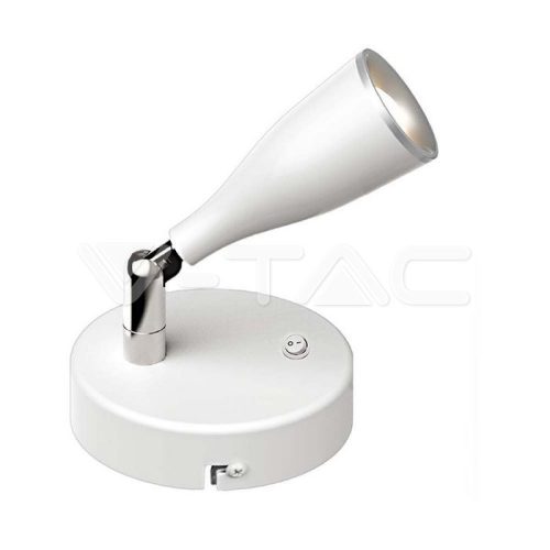 4.5W LED Fali lámpa kapcsolóval, fehér színű 3000K