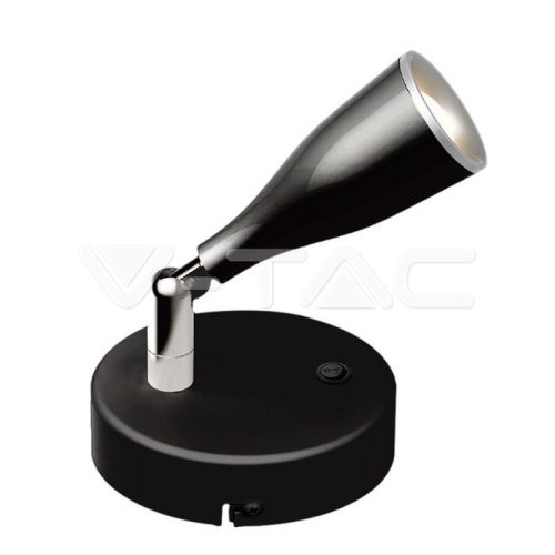4.5W LED Fali lámpa kapcsolóval,fekete színű 4000K