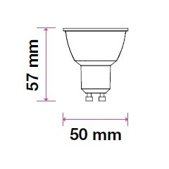 Faretto LED Chip Samsung GU10 10W 110° 4000K - SKU 21879