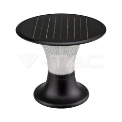   15W LED Napelemes oszlop lámpa LiFePO4 akkumulátor 6000mAh 6000K+4000K, fekete színű (V-TAC)
