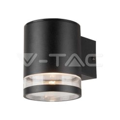   1W LED Napelemes fali lámpa SMD fekete színű IP44 3000K (V-TAC)