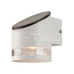   1W LED Napelemes fali lámpa SMD mikrohullámú érzékelővel IP44 3000K fehér színű (V-TAC)
