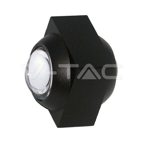 2W LED up and down fali lámpa, fekete színű, 4000K, IP54 (V-TAC)