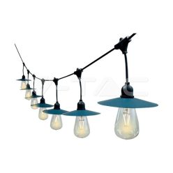 3W LED Napelemes fényfüzér 15 db LED izzóval (V-TAC)