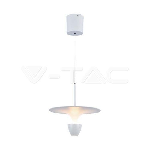 9W LED dizájner függőlámpa, 30x300x1370 mm, állítható magasságú, fehér színű, 3000K (V-TAC)