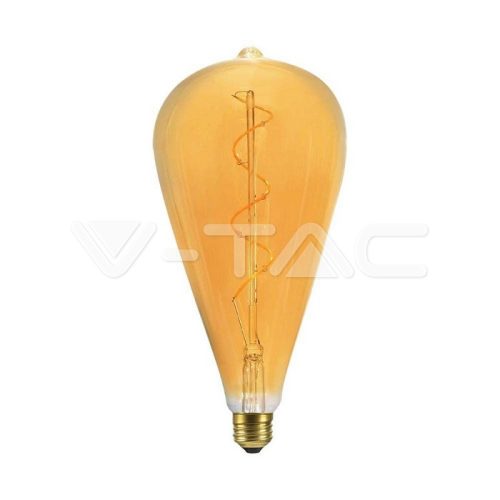 LED Filament izzó 4W spirális izzószál ST120 2700K borostyán üveg (V-TAC)