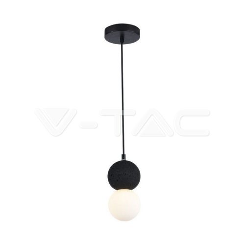 LED dizájner függőlámpa tartó, fekete és fehér, G9 (V-TAC)