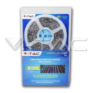   V-TAC RGB színes vízálló LED szalag szett 5m (30LED/m) VT-5050 2352