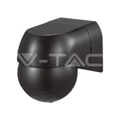   PIR falra szerelhető érzékelő, mozgatható fejjel, fekete színű