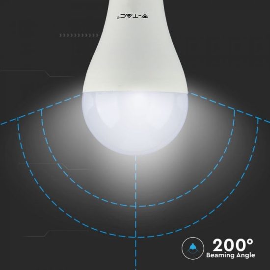 9W LED izzó E27 A70 beépített készenléti akkumulátorral 4000K - 2372 V-TAC