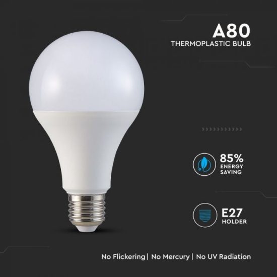 V-TAC LED IZZÓ / E27 foglalat / A80 típus / 20W / meleg fehér - 3000K / 2452lumen / Samsung chip / VT-233 237