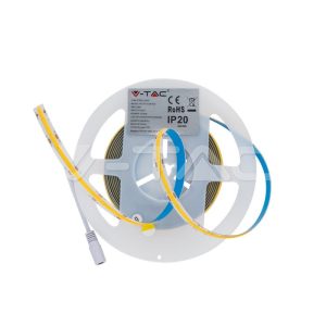   10W LED szalag COB - 420 LED/m 24V Meleg fehér IP20 - 2667 (5 méter) V-TAC