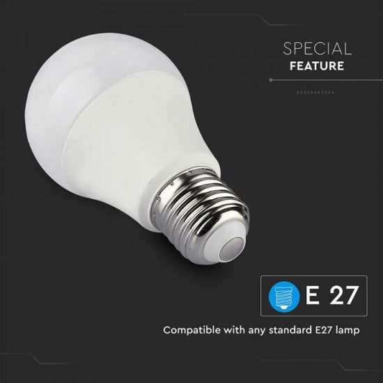V-TAC LED IZZÓ SMART WIFI / E27 foglalattal / A60 típus / 10W / 2700K - 6400K + RGB / 806lumen / Dimmelhető / VT-5119 2751