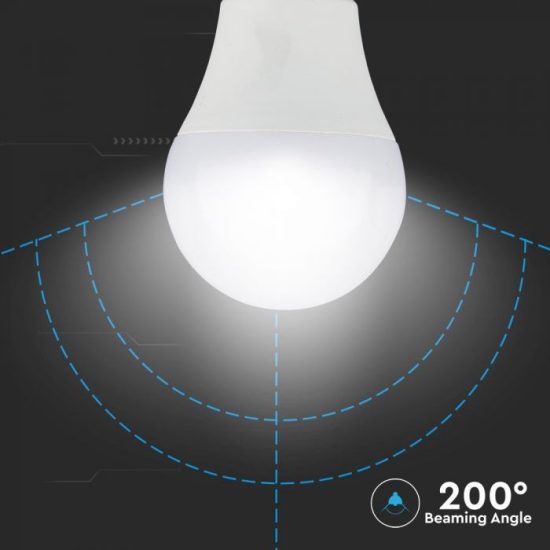 9W LED izzó beépített mikrohullámú mozgásérzékelővel E27 A60 3000K - 2760 V-TAC