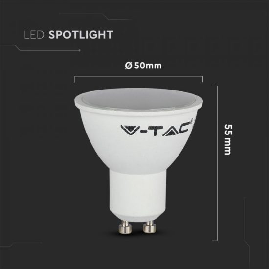 V-TAC LED SPOT / GU10 / 3,5W / 110° / RGB + nappali fehér - 4000K / 300lumen / VT-2244 2779