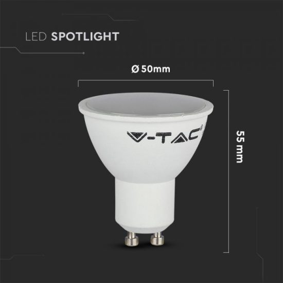 V-TAC LED SPOT / GU10 / 3,5W / 110° / RGB + hideg fehér - 6400K / 300lumen / VT-2244 2780