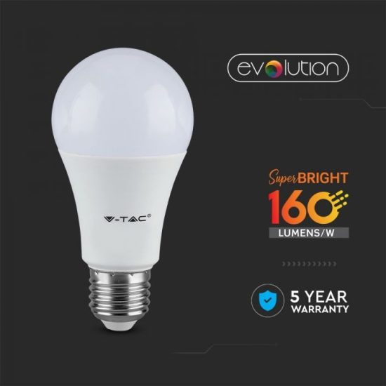 V-TAC LED IZZÓ / E27 foglalat / A60 típus / 6,5W / hideg fehér - 6400K / 1055lumen / VT2307 2808