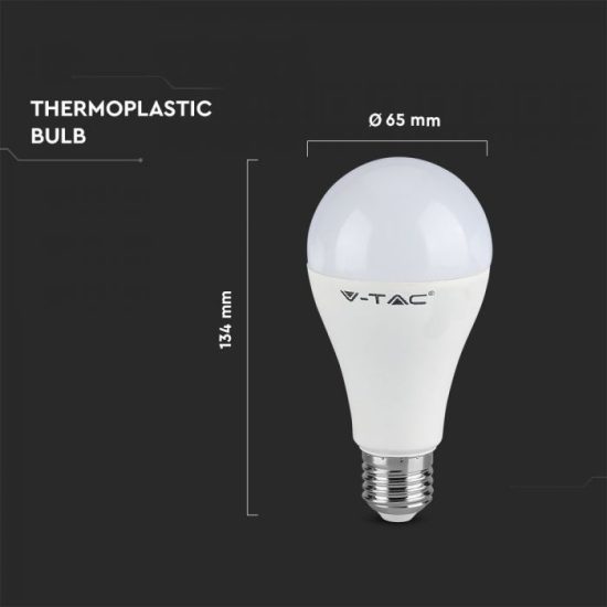 V-TAC LED IZZÓ / E27 foglalattal / A65 típus / 15W / nappali fehér - 4000K / 2500lumen /VT-2315 2813