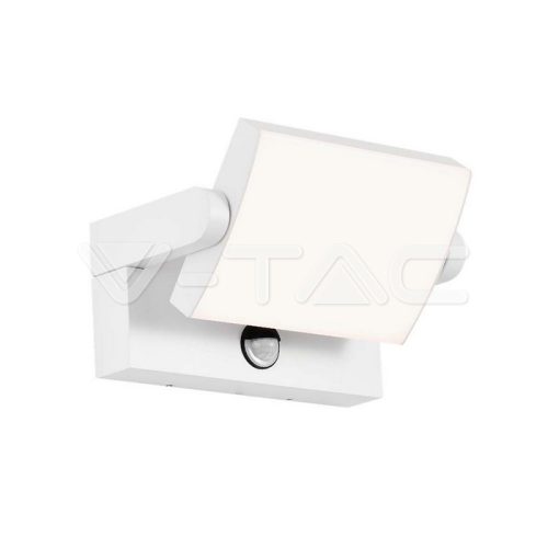 17W LED szenzoros falilámpa, fehér színű, 3000K, IP65 (V-TAC)