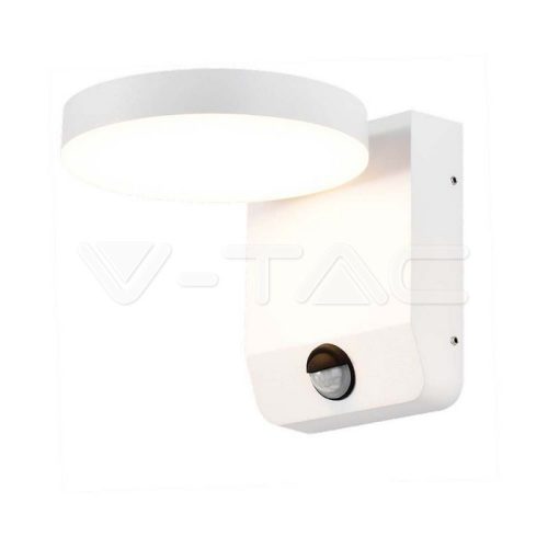 17W LED Fali világítás, érzékelővel, fehér színű, kerek forma 4000K IP65 (V-TAC)