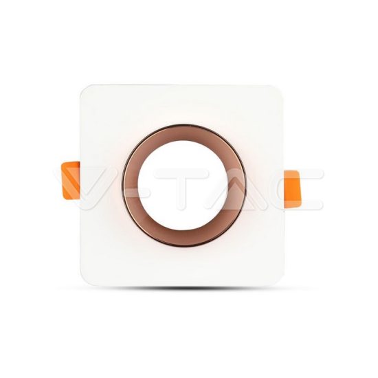 V-TAC LED SPOT BEÉPÍTŐ GIPSZKERET FÉM FOGLALATTAL / GU10 / 1-foglalat / fehér-rózsaarany / szögletes / fix / VT- 862 3117 V-TAC LED SPOT BEÉPÍTŐ GIPSZKERET FÉM FOGLALATTAL / GU10 / 1-foglalat / fehér-rózsaarany / szögletes / fix / VT- 862 3117