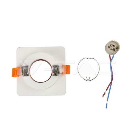 V-TAC LED SPOT BEÉPÍTŐ GIPSZKERET FÉM FOGLALATTAL / GU10 / 1-foglalat / fehér-rózsaarany / szögletes / fix / VT- 862 3117 V-TAC LED SPOT BEÉPÍTŐ GIPSZKERET FÉM FOGLALATTAL / GU10 / 1-foglalat / fehér-rózsaarany / szögletes / fix / VT- 862 3117