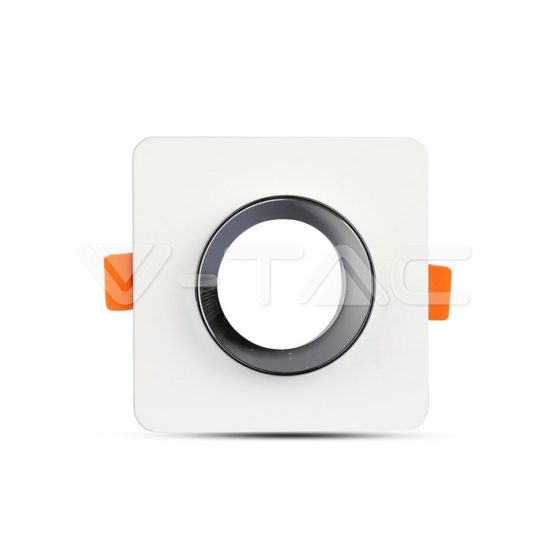 V-TAC LED SPOT BEÉPÍTŐ GIPSZKERET FÉM FOGLALATTAL / GU10 / 1-foglalat / fehér-króm / szögletes / fix / VT- 862 3119 V-TAC LED SPOT BEÉPÍTŐ GIPSZKERET FÉM FOGLALATTAL / GU10 / 1-foglalat / fehér-króm / szögletes / fix / VT- 862 3119