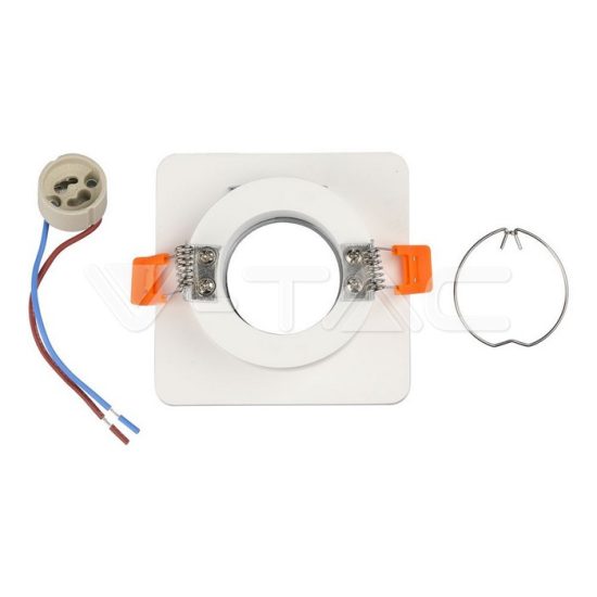 V-TAC LED SPOT BEÉPÍTŐ GIPSZKERET FÉM FOGLALATTAL / GU10 / 1-foglalat / fehér-króm / szögletes / fix / VT- 862 3119 V-TAC LED SPOT BEÉPÍTŐ GIPSZKERET FÉM FOGLALATTAL / GU10 / 1-foglalat / fehér-króm / szögletes / fix / VT- 862 3119