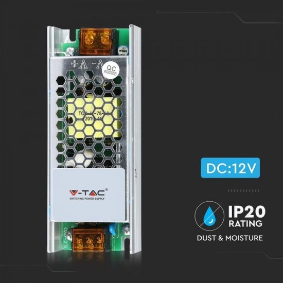 75W fém tápegység 12V 6A IP20 - 3247 V-TAC