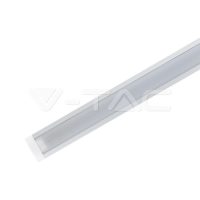   Alumínium profil LED szalaghoz 2 méter tejfehér fedlappal süllyeszthető - 3351 V-TAC