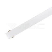   Fehér alumínium profil LED szalaghoz 2 méter tejfehér fedlappal - 3367 V-TAC