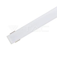   Széles alumínium profil LED szalaghoz 2 méter tejfehér fedlappal - 3371 V-TAC