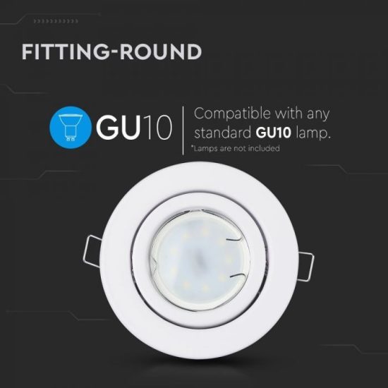 GU10 keret fehér kör - 3469 V-TAC