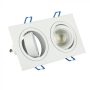 V-TAC LED SPOT BEÉPÍTŐ KERET / GU10 / 2-foglalat / fehér / szögletes / billenthető / VT- 783 3607
