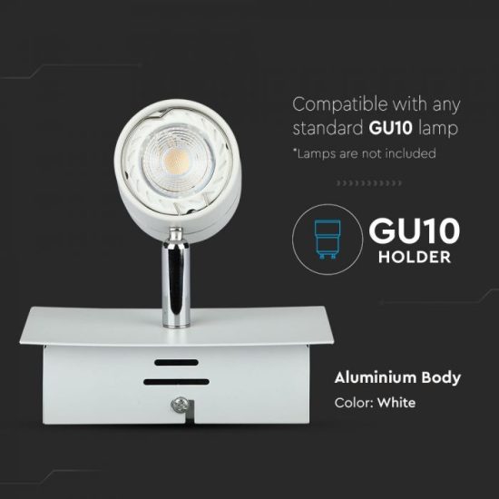 Felületre szerelhető világítás GU10 foglalattal - 3617 V-TAC