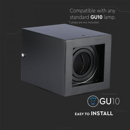 Felületre szerelhető billenthető GU10 keret négyszög - 3631 V-TAC