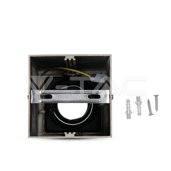 V-TAC LED SPOT FELÜLETRE SZERELHETŐ KERET / GU10 / 1-foglalat / nikkel / szögletes / billenthető / VT- 797 3632 V-TAC LED SPOT FELÜLETRE SZERELHETŐ KERET / GU10 / 1-foglalat / nikkel / szögletes / billenthető / VT- 797 3632