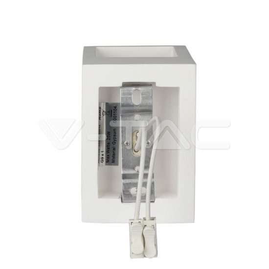 Oldalfali lámpatest G9 foglalattal négyszög fehér - 3695 V-TAC Oldalfali lámpatest G9 foglalattal négyszög fehér - 3695 V-TAC