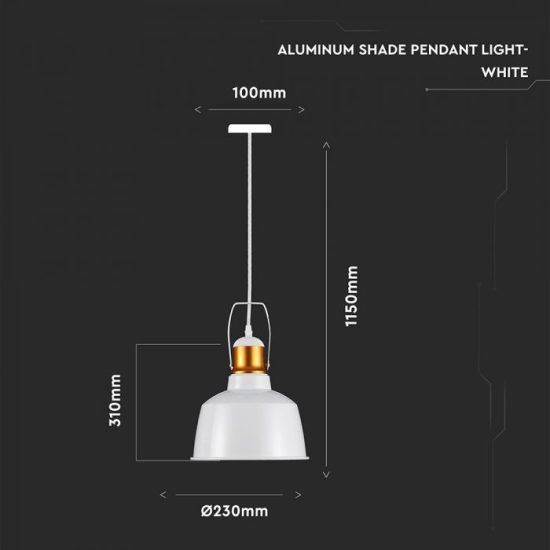 Fehér alumínium csillár - 3729 V-TAC