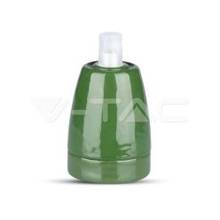 Porcelán lámpa tartó zöld illesztéssel