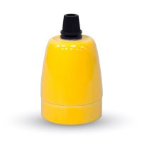 Porcelán E27 foglalat sárga - 3801 V-TAC