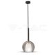 Függeszték Modern forma dupla üveg szürke+fehér Ф180mm