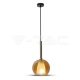 Függeszték Modern forma dupla üveg borostyán+Fehér Ф180mm